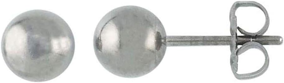 Bedrock JewelryMedical Graded Titanium Ball Post Stud Earnings - Hypoallergenic For Sensitive Ears