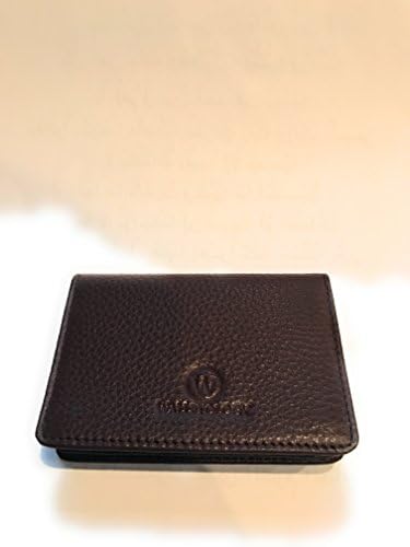 Walletology, Brown leather card holder case wallet thin slim
