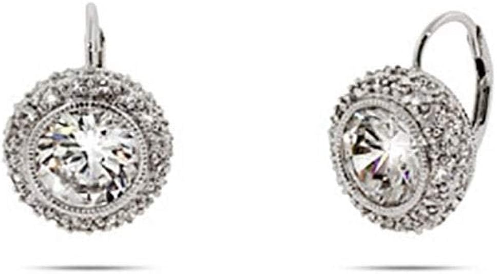 Exquisite CZ Sterling Silver Leverback Earrings Drop Earrings Jewelry