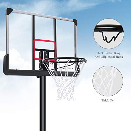 MARNUR Basketball Hoop Outdoor Basketball Goal Portable Basketball