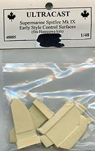 Ultracast 1:48 Spitfire Mk IX Early Style Control Surfaces for Hasegawa #48085