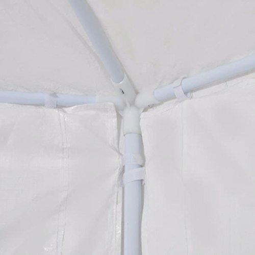 Zelt mit 6 Seitenwänden Weiß 2 x 2 m Klapppavillon Euroland Außenpavillon Wasserdichter Pavillon – Bild 4