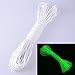 9 Strand 550 Luminous in The Dark Paracord Parachute Cord (White, 50ft)