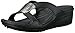 crocs Women's Sanrah Embellished Wedge Sandal, Black/Silver Metallic, 8 M US