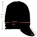 FORBUSITE Men Knit Beanie Visor Cap for Winter Women Thick Beanie with A Brim Striped Claret