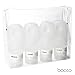 Bocco Leak Proof Squeezable Travel Bottles, TSA Approved Travel Accessories for Carry On Luggage - Perfect for Liquid Toiletries - 4 Pack (All Medium 2 oz Bottles) (Clear)