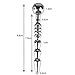 Beauty7 Ribbed Urethral Sound Beads Hollow Urethral Penis Plug Tube with Cum Thru Hole Stainless Steel Urinary Dilator Urethra Masturbation Rod