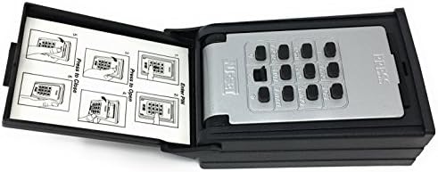 LB-007 0REALTOR KEY LOCK BOX Safe Vault With Combination 4 Pin Lock - Portable Realtor Mount Keys Outdoor Master Store keys 321 Locks - Wall Mount - Heavy Duty Slimline Storage