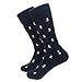 SummerTies Anchor Mens Dress Socks - White on Navy