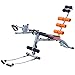 Goplus 6 in 1 Multi-Functional Trainer Twister AB Rocket Abdominal Core Exerciser Adjustable Incline Decline Bench Stepper (Orange)