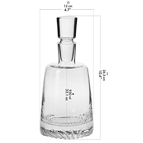 KROSNO Whisky Set | 1 x 950 ml Karaffe & 6 x 300 ml Glas | Fjord Kollektion | Perfekt für Zuhause, Restaurants und Partys | Das perfekte Geschenk für einen Whiskykenner Transparent – Bild 3