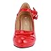 Coshare Kid's Fashion Girl Patent Mary Jane Pumps Free Stickers