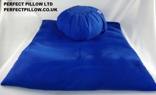 Pillow Perfect MEDITATION SET ZAFU+ZABUTON MOLESKIN ROYAL BLUE,ORGANIC BUCKWHEAT HUSK FILLED,DIRECT FROM BRITISH MANUFACTURER, WOW ! WONDERFUL ZAFU AND ZABUTON (Artisangirl, March 2014)
