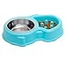UPSKY Slow Feeder Dog Cat Bowls Double dog bowls 2 in 1 Fun Feeder Eco-friendly Durable Preventing Choking Design Bowls for Small Dogs and Cats