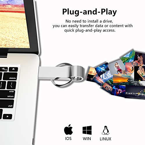 64GB USB Flash Drive|High Speed USB 3.0 Flash Drive, Waterproof Large Data Storage USB Memory Stick | Portable Jump Drive Pen Drive Come with Keychain,Thumb Drive