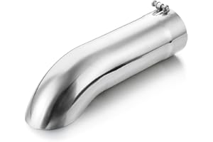 LCGP 4 Inch Inlet Turn Down Exhaust Tip, 4 Inch Inside Diameter Inlet, 15’’ Length Stainless Steel Turn Down Exhaust Pipe