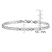 Hoops & Loops 925 Sterling Silver Bismarck Link Design Chain Anklet Ankle Bracelet for Women Teen Girls Men