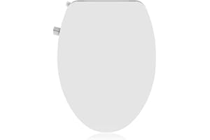 IDEALHOUSE Non-Electric Elongated Bidet Toilet Seat – Dual Self-Cleaning Nozzles – Adjustable Water Spray Pressure & Position