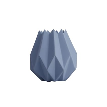 Amazoncom Wcj Nordic Style Origami Blue Ceramic Vase
