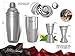 Сocktail Shaker 24 oz Stainless Steel Bartender Kit with Cobbler Drink Shaker - Bar Set 10 Tools: Martini Shaker, Strainer, Muddler, 2 Jiggers, Bar Spoon, Ice Tongs - Professional Cocktail Mixer Set
