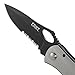 CRKT Pazoda Black Folding Pocket Knife, Serrated Edge 6490K