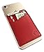 CardBuddy Deluxe: Leather Credit Card Holder Stick-On Wallet for iPhone and Android Smartphones (Red)