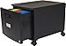 Storex Single Drawer Mini File Cabinet with Lock and Casters, 18.25 x 14.75 x 12.75 Inches, Black (61264B01C)