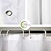 Mildew Resistant Fabric Shower Curtain - 72x72 White polyester Curtain for Bathroom - Waterproof Odorless Eco Friendly Anti Bacterial - Heavy Duty Metal Grommets - Creatov Design