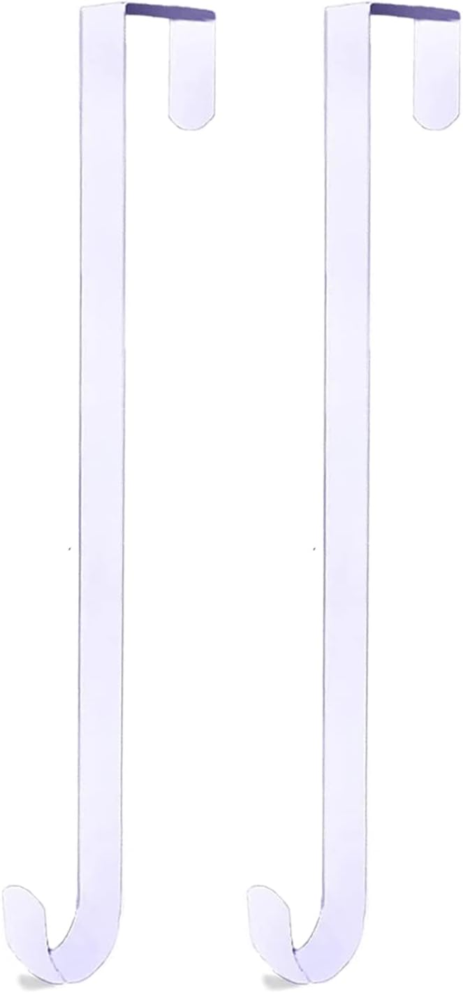 Wreath Hangers - Aeibun 15in Wreath Hangers for Front Door 2 Pack - Metal Long Over Door Hook for Home Organizer Decor(Weidth Up to 2.17