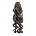 SWACC 12-Inch Curly Ponytail Extension, Synthetic Hair, Claw Clip, Medium Ash Brown