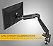 Single Arm Monitor Stand – FEZIBO Adjustable Full Motion Monitor Mount Monitor Arm, C Clamp Mount for Screen from 17″ to 32″ Gas Spring LCD Computer Screensthumb 3