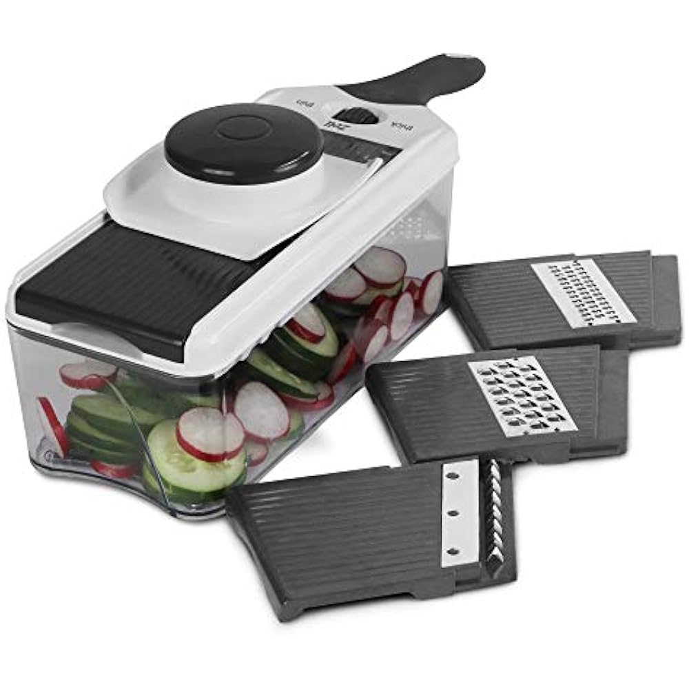 Adjustable Mandoline Slicer Set 4 Interchangeable Stainless Steel