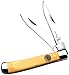 Elk Ridge - Outdoors Manual Folding Knife - 2.75 in Satin Finish Trapper Blade, Delrin Yellow Handle with Engraved Bolsters, Gentleman's Knife - ER-220MY
