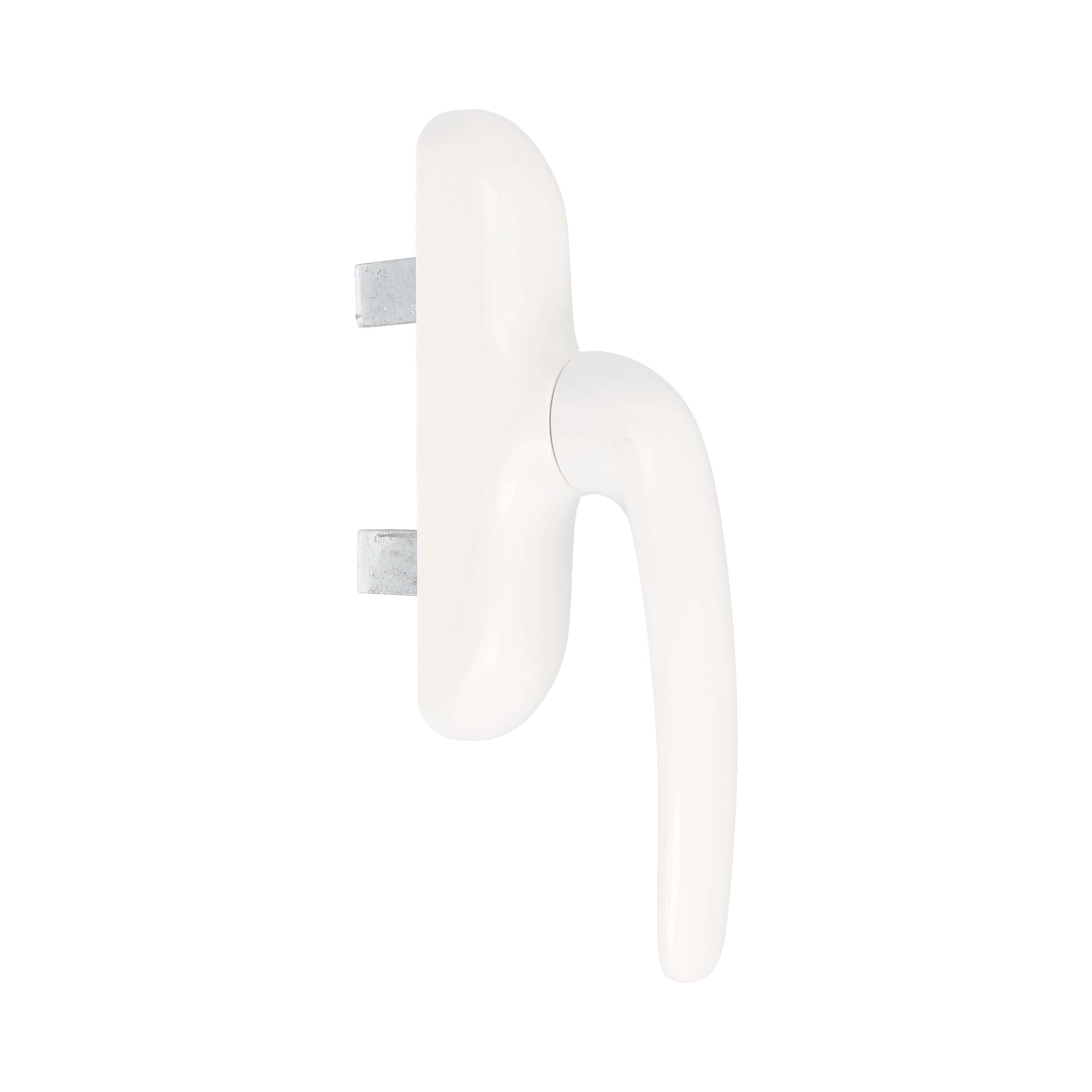 Amig - Casement Window Handle - Aluminium Base - PVC Cover - White Colour - Concealed Screw Fixing - 180 x 35 x 64 mm - Without Spindle