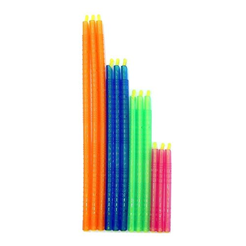 ZICOME Set of 12 Plastic Chip Clips Bag Sealer Sticks in 4 Bright Colors and 4 Assorted Sizes