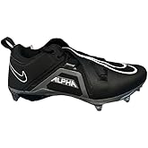 Nike Alpha Menace Pro 3 Low D Detachable Men's Football Cleats Black White Grey FN3134-001 Size 12.5 Medium US