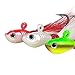 Dr.Fish 3 Pack Bucktail Jig Saltwater Fishing Jig Buck Tail Hair Lure Surf Fishing Bass/Striper/Mackerel/Halibut/Flouder Lure 1oz