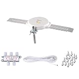 LAVA HD8008 360 Degree Omnidirectional HD TV 4K Omnidirectional TV Antenna OmniPro HD8008 + FiveStar Antenna Installation Kit