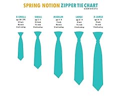 Spring Notion Boys' Satin Zipper Necktie, Optional