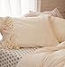 Flber Tufted Tassel Sham Set Lattice Cotton Pillow Covers,18.9in x29.1in,Set of 2