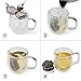Reusable Tea Infuser Ball for Loose Leaf Tea, Unique Flower Shape, Fine Mesh Stainless Steel Single Serve Strainer and Steeper with Charming Drip Tray, Cute Tea Gift Set