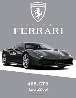 Supercars Ferrari California T Sketchbook Blank Paper For