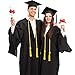Yaomiao 2 Pieces Graduation Cords Polyester Yarn 2025 Honor Cord with Tassel for Graduation Students(Gold)
