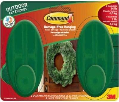 Command Large Outdoor Wreath Hook with 