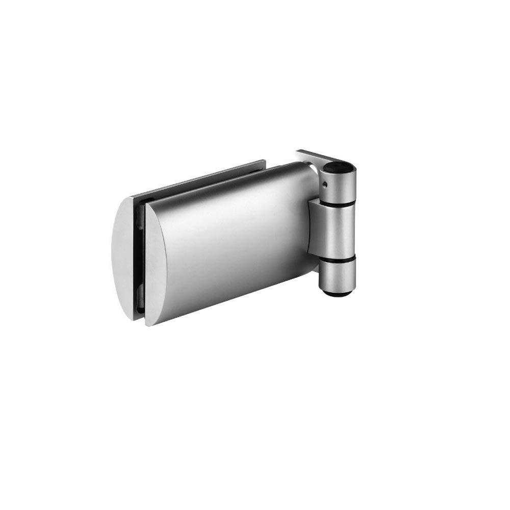 MERONI SERRATURE Set of 2 Glass Door Hinges - Matt Chrome Finish (us26d)