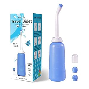 MEDOUG Portable Travel Bidet Peri Bottle for Postpartum Care Handheld Personal Bidet Sprayer 500ML Eva Bottle Water…