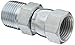 Eaton Weatherhead 9100X6X6 Carbon Steel SAE 37-Degree (JIC) Flare-Twin Fitting, Swivel, Adapter, 3/8