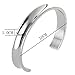 HITOP Jewelry Mens Womens Stainless Steel Bracelet Cuff Bang Silver , L (L (7 x 1.0 cm))