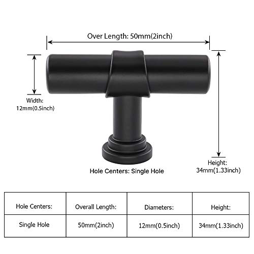 homdiy Black Knobs Drawer Knobs HDT18BK Hardware