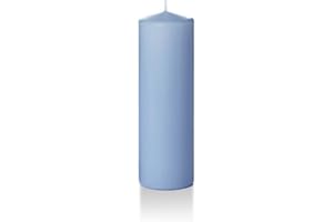 yummi 2.25" x 7" Periwinkle Blue Slim Round Pillar Candles - 4 per Pack
